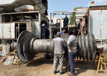 ساخت و بازسازی پره‌های متحرک و ثابت کمپرسور در نیروگاه بندرعباس