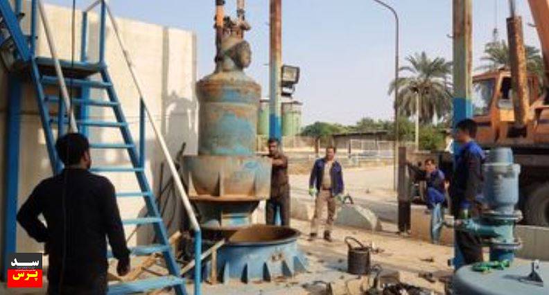 انجام عملیات اورهال، تعمیر، نصب و راه اندازی یک دستگاه الکتروپمپ شناور ۴۰۰ کیلووات ایستگاه پمپاژ شمال شرق اهواز