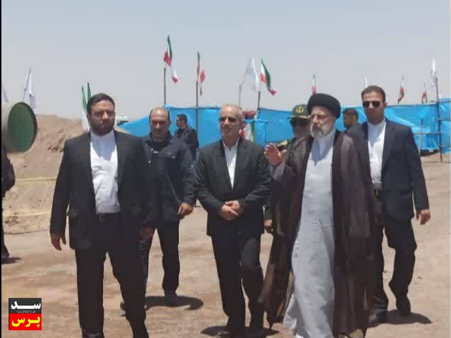 بازدید رئیس جمهور و وزیر نیرو ‌از خط انتقال آب خلیج‌فارس به کرمان