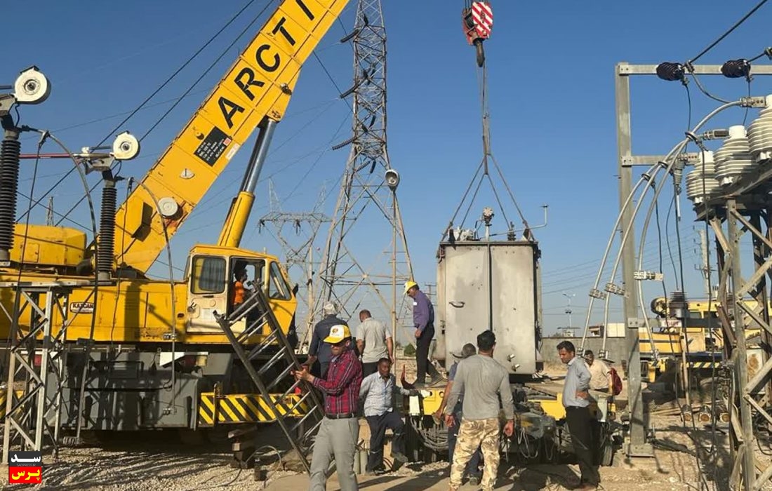 تعویض ترانس ۳۰ مگاولت آمپری پست برق فوق توزیع دژپل در دزفول