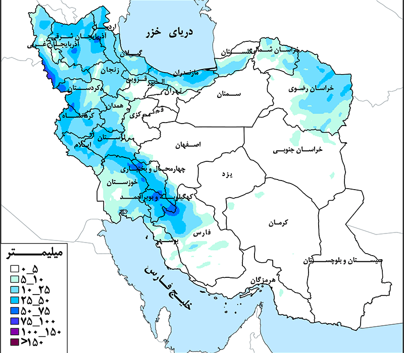 حوضههای مرزی غرب و دریاچه ارومیه پربارانترین حوضههای آبریز درجه دو کشور