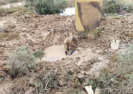 شکستگی خط لوله ۵۰۰ میلیمتری آبرسانی به ماهشهر 