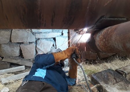 شکستگی خط لوله ورودی تاسیسات شهید بهنام محمدی مسجدسلیمان 
