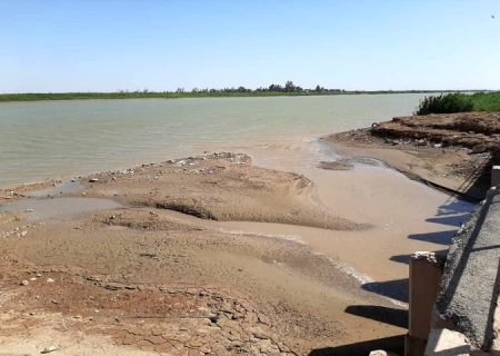 دهانه آبگیر و گالری های ایستگاه پمپاژ آبرسانی تالاب شادگان آبگیری شد