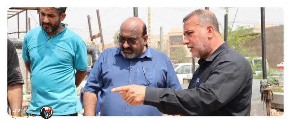 بازدید مدیرعامل آبفا اهواز از کوی مهدیس جهت بررسی پایداری آب