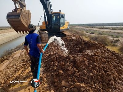 عملیات ترمیم آبشستگی‌های برم سمت چپ کانال MC1