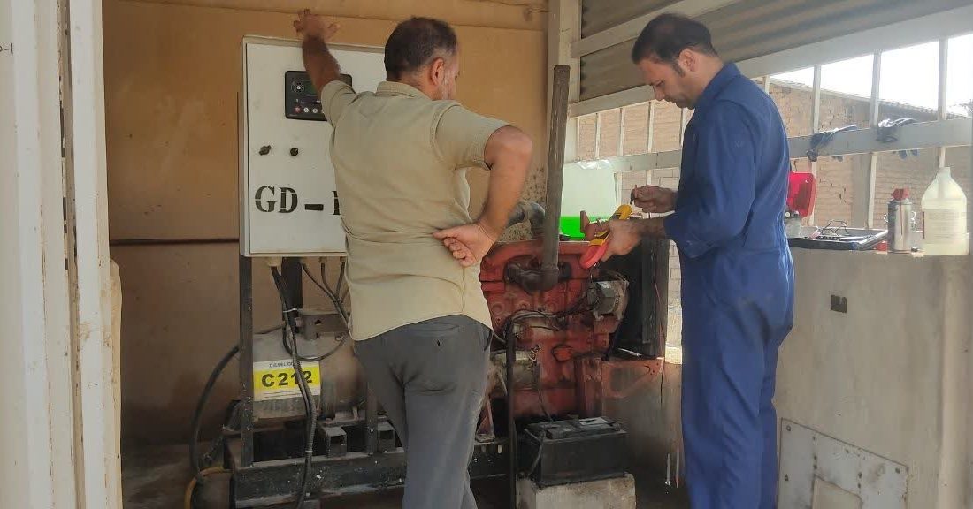 سرویس، اورهال و تعمیر ۶ دستگاه دیزلژنراتور برای حفظ آمادگی تأسیسات شبکه های آبیاری کارون بزرگ
