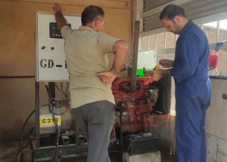 سرویس، اورهال و تعمیر ۶ دستگاه دیزل‌ژنراتور برای حفظ آمادگی تأسیسات شبکه های آبیاری کارون بزرگ